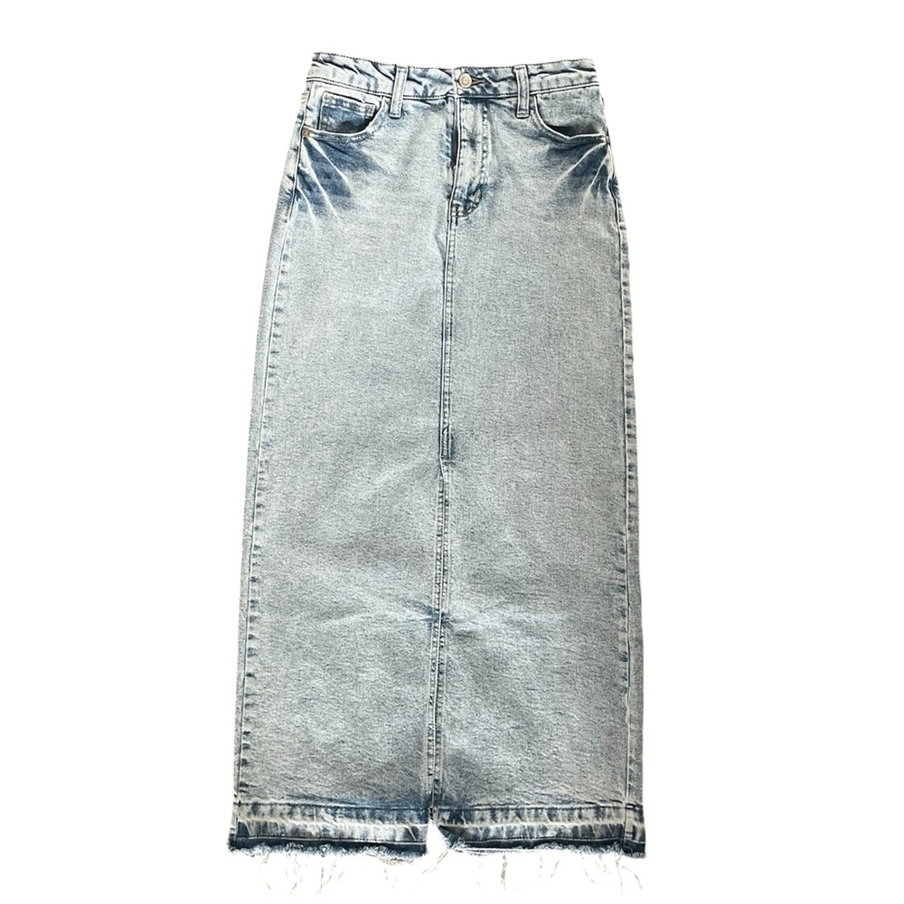 Celebrity Pink Light Blue Denim Maxi Skirt